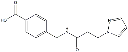 4-{[3-(1H-pyrazol-1-yl)propanamido]methyl}benzoic acid 구조식 이미지