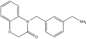 4-{[3-(aminomethyl)phenyl]methyl}-3,4-dihydro-2H-1,4-benzoxazin-3-one 구조식 이미지