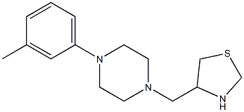 4-{[4-(3-methylphenyl)piperazin-1-yl]methyl}-1,3-thiazolidine Structure