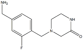 4-{[4-(aminomethyl)-2-fluorophenyl]methyl}piperazin-2-one Structure