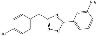 4-{[5-(3-aminophenyl)-1,2,4-oxadiazol-3-yl]methyl}phenol Structure