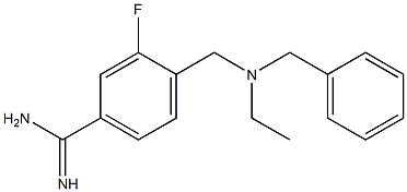 4-{[benzyl(ethyl)amino]methyl}-3-fluorobenzene-1-carboximidamide 구조식 이미지