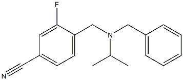 4-{[benzyl(propan-2-yl)amino]methyl}-3-fluorobenzonitrile Structure