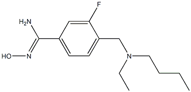 4-{[butyl(ethyl)amino]methyl}-3-fluoro-N'-hydroxybenzenecarboximidamide Structure