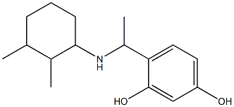 4-{1-[(2,3-dimethylcyclohexyl)amino]ethyl}benzene-1,3-diol 구조식 이미지