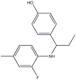 4-{1-[(2-fluoro-4-methylphenyl)amino]propyl}phenol 구조식 이미지