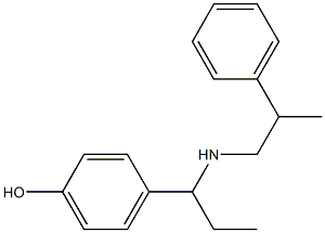 4-{1-[(2-phenylpropyl)amino]propyl}phenol 구조식 이미지