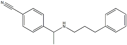 4-{1-[(3-phenylpropyl)amino]ethyl}benzonitrile 구조식 이미지
