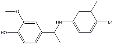 4-{1-[(4-bromo-3-methylphenyl)amino]ethyl}-2-methoxyphenol 구조식 이미지