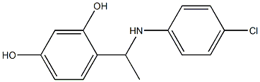 4-{1-[(4-chlorophenyl)amino]ethyl}benzene-1,3-diol Structure