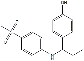 4-{1-[(4-methanesulfonylphenyl)amino]propyl}phenol Structure