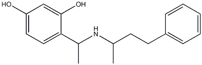 4-{1-[(4-phenylbutan-2-yl)amino]ethyl}benzene-1,3-diol 구조식 이미지