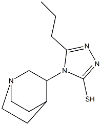 4-{1-azabicyclo[2.2.2]octan-3-yl}-5-propyl-4H-1,2,4-triazole-3-thiol 구조식 이미지