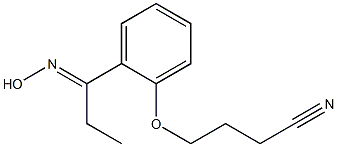 4-{2-[(1E)-N-hydroxypropanimidoyl]phenoxy}butanenitrile Structure