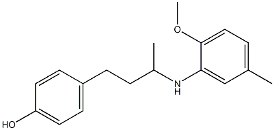 4-{3-[(2-methoxy-5-methylphenyl)amino]butyl}phenol Structure