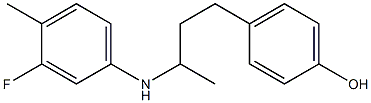4-{3-[(3-fluoro-4-methylphenyl)amino]butyl}phenol Structure