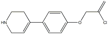 4-{4-[(2-chloroprop-2-en-1-yl)oxy]phenyl}-1,2,3,6-tetrahydropyridine 구조식 이미지