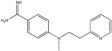 4-{methyl[2-(pyridin-2-yl)ethyl]amino}benzene-1-carboximidamide 구조식 이미지