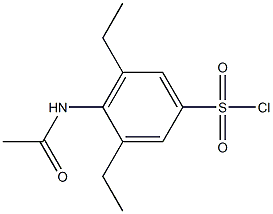 4-acetamido-3,5-diethylbenzene-1-sulfonyl chloride 구조식 이미지