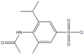 4-acetamido-3-methyl-5-(propan-2-yl)benzene-1-sulfonyl chloride 구조식 이미지