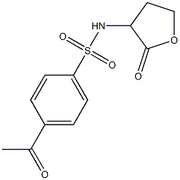 4-acetyl-N-(2-oxooxolan-3-yl)benzene-1-sulfonamide 구조식 이미지