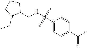 4-acetyl-N-[(1-ethylpyrrolidin-2-yl)methyl]benzene-1-sulfonamide 구조식 이미지