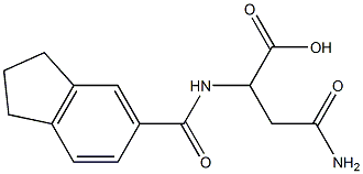 4-amino-2-[(2,3-dihydro-1H-inden-5-ylcarbonyl)amino]-4-oxobutanoic acid 구조식 이미지