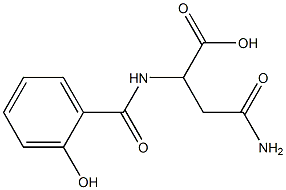 4-amino-2-[(2-hydroxybenzoyl)amino]-4-oxobutanoic acid 구조식 이미지