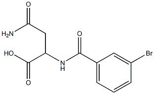 4-amino-2-[(3-bromobenzoyl)amino]-4-oxobutanoic acid Structure