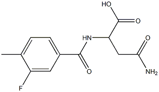 4-amino-2-[(3-fluoro-4-methylbenzoyl)amino]-4-oxobutanoic acid Structure