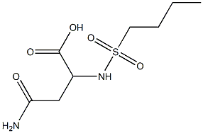 4-amino-2-[(butylsulfonyl)amino]-4-oxobutanoic acid 구조식 이미지