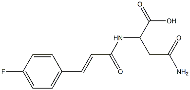 4-amino-2-{[(2E)-3-(4-fluorophenyl)prop-2-enoyl]amino}-4-oxobutanoic acid 구조식 이미지