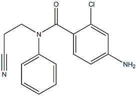 4-amino-2-chloro-N-(2-cyanoethyl)-N-phenylbenzamide Structure