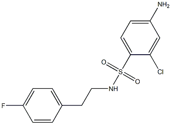 4-amino-2-chloro-N-[2-(4-fluorophenyl)ethyl]benzene-1-sulfonamide 구조식 이미지