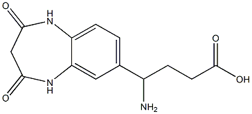 4-amino-4-(2,4-dioxo-2,3,4,5-tetrahydro-1H-1,5-benzodiazepin-7-yl)butanoic acid 구조식 이미지