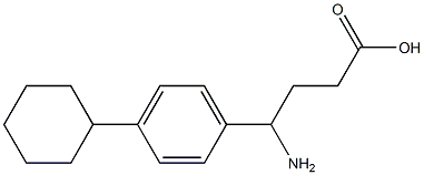 4-amino-4-(4-cyclohexylphenyl)butanoic acid Structure