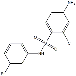 4-amino-N-(3-bromophenyl)-2-chlorobenzene-1-sulfonamide 구조식 이미지