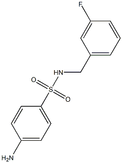4-amino-N-[(3-fluorophenyl)methyl]benzene-1-sulfonamide 구조식 이미지