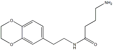 4-amino-N-[2-(2,3-dihydro-1,4-benzodioxin-6-yl)ethyl]butanamide 구조식 이미지