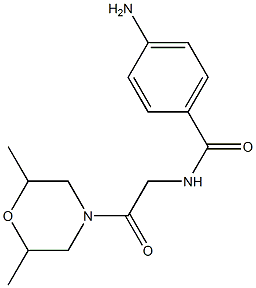 4-amino-N-[2-(2,6-dimethylmorpholin-4-yl)-2-oxoethyl]benzamide 구조식 이미지