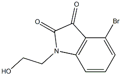 4-bromo-1-(2-hydroxyethyl)-2,3-dihydro-1H-indole-2,3-dione 구조식 이미지