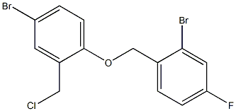 4-bromo-1-[(2-bromo-4-fluorophenyl)methoxy]-2-(chloromethyl)benzene 구조식 이미지