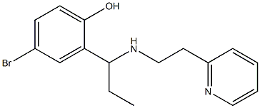 4-bromo-2-(1-{[2-(pyridin-2-yl)ethyl]amino}propyl)phenol Structure