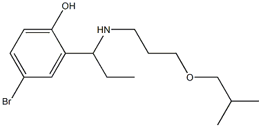 4-bromo-2-(1-{[3-(2-methylpropoxy)propyl]amino}propyl)phenol Structure