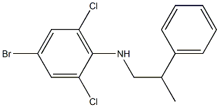 4-bromo-2,6-dichloro-N-(2-phenylpropyl)aniline 구조식 이미지