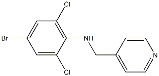 4-bromo-2,6-dichloro-N-(pyridin-4-ylmethyl)aniline 구조식 이미지