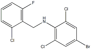 4-bromo-2,6-dichloro-N-[(2-chloro-6-fluorophenyl)methyl]aniline 구조식 이미지