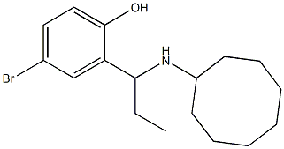 4-bromo-2-[1-(cyclooctylamino)propyl]phenol Structure