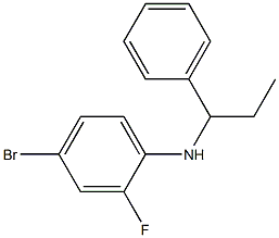 4-bromo-2-fluoro-N-(1-phenylpropyl)aniline 구조식 이미지