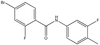 4-bromo-2-fluoro-N-(3-fluoro-4-methylphenyl)benzamide Structure
